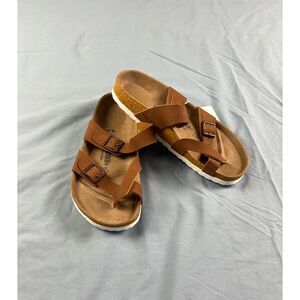 NWT Birkenstock Women's Mayari Sandal Ginger Brown Birko-Flor Size 37 US 6-6.5